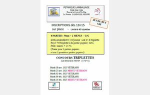 NOS CONCOURS A VENIR PROCHAINEMENT