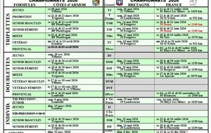 CALENDRIERS DEPARTEMENTAUX 2026 CIRCULAIRES CHAMPIONNATS