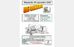 VIDE GRENIERS PETANQUE LAMBALLAISE , DIMANCHE 20 SEPTEMBRE 2026