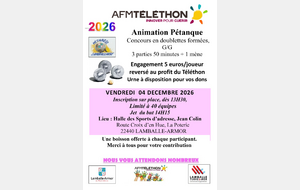 CONCOURS TELETHON VENDREDI 4 DECEMBRE 2026