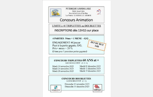 Concours animation triplettes vétérans