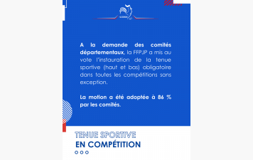 TENUES SPORTIVES HAUT ET BAS EXIGEE SUR TOUS LES CONCOURS