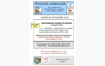PROCHAINES AFFICHES DE LA PETANQUE LAMBALLAISE