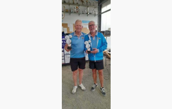 Champions 2026 doublettes vétérans CD22, Loïc Guillaume et Rémy Troussard de la Pétanque Lamballaise
