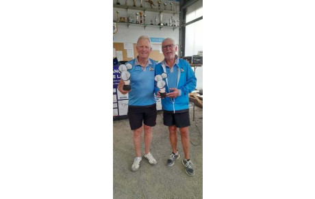 Champions 2026 doublettes vétérans CD22, Loïc Guillaume et Rémy Troussard de la Pétanque Lamballaise
