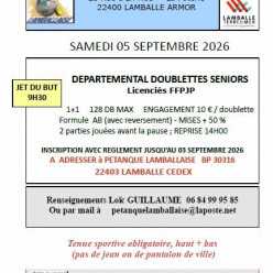 PROCHAINES AFFICHES DE LA PETANQUE LAMBALLAISE