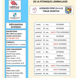 LES MARDIS ET VENDREDI DE LA PETANQUE LAMBALLAISE